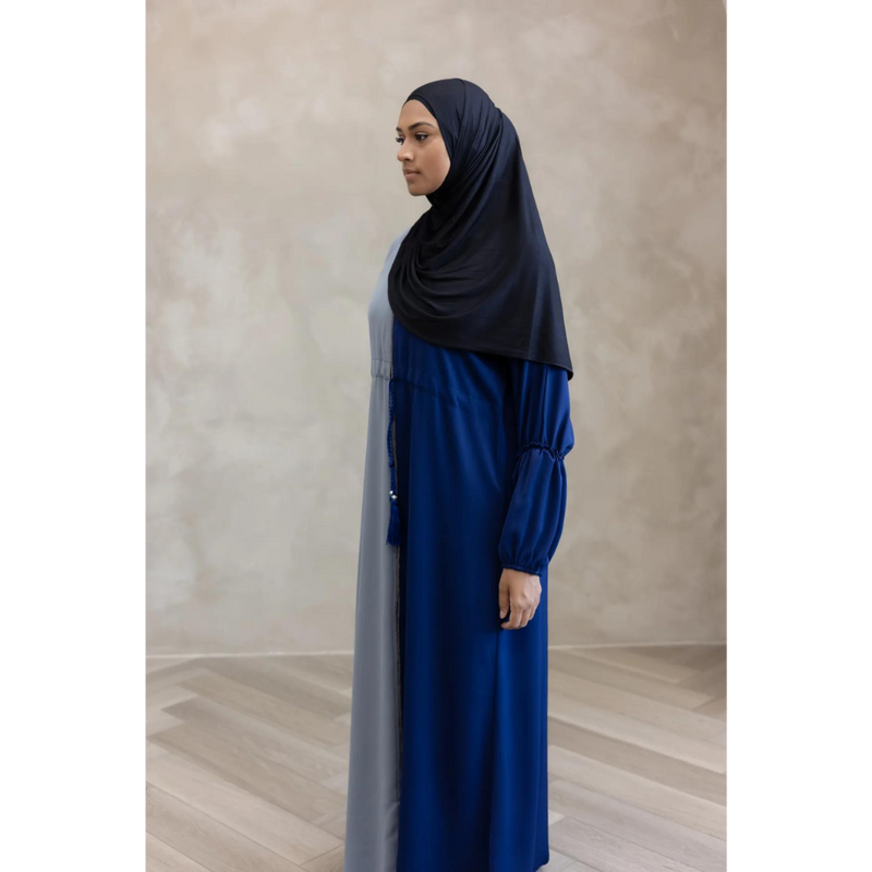 Sale Two Toned Contrast Dress (Blue)