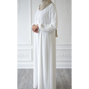 Eid Abaya Rain Splatter (White)