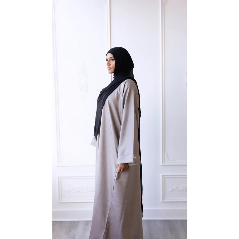 Luxury Linen Abaya (Clay)