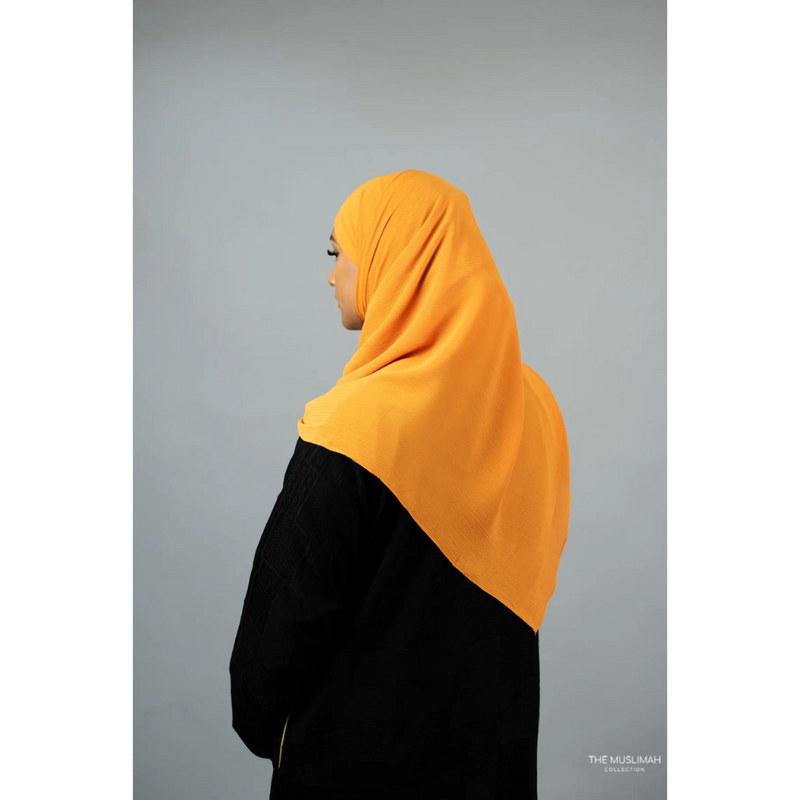 Honey Gold Silk Crinkle Chiffon Hijab