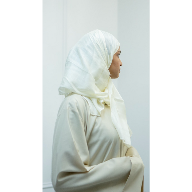 Viscose Modal Hijab MINI Size (White)