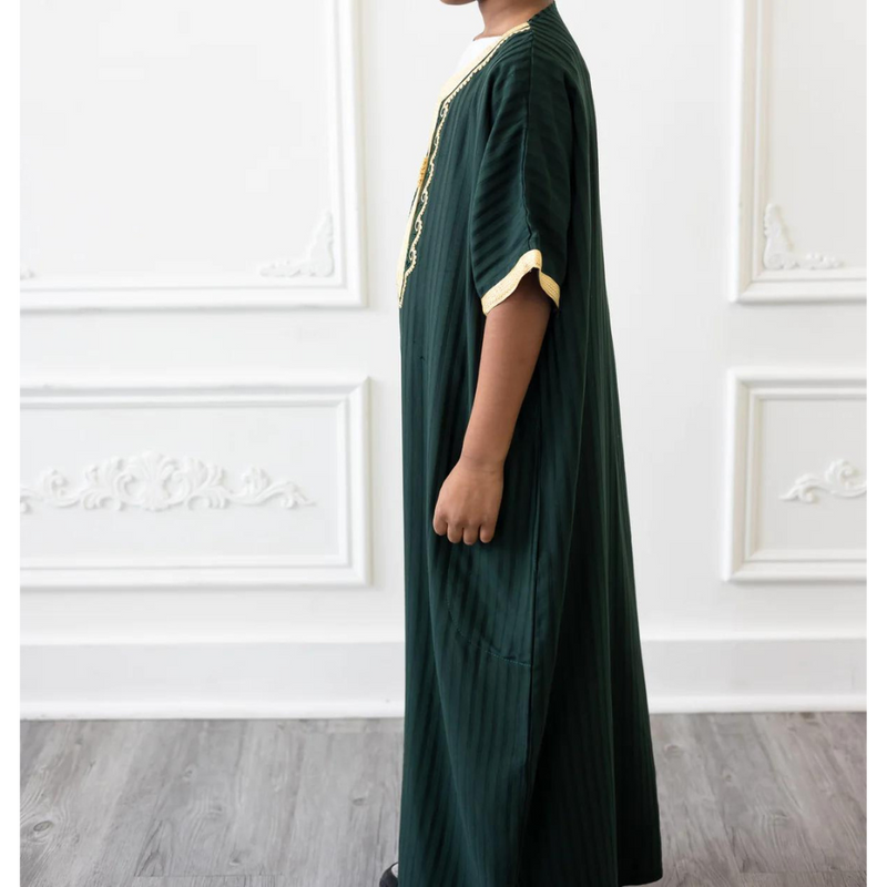 Kids Moroccan Short Sleeve Emerald Green