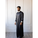 Saudi Collar Caligraphy Design - (White & Black)