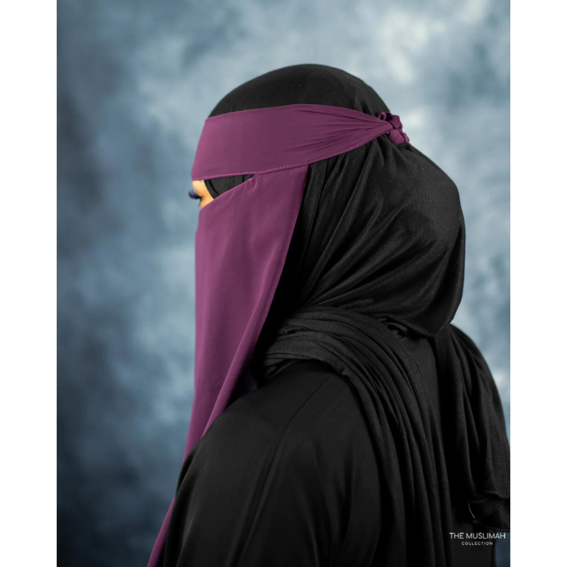 Plum Purple One Piece Single Layer Niqab