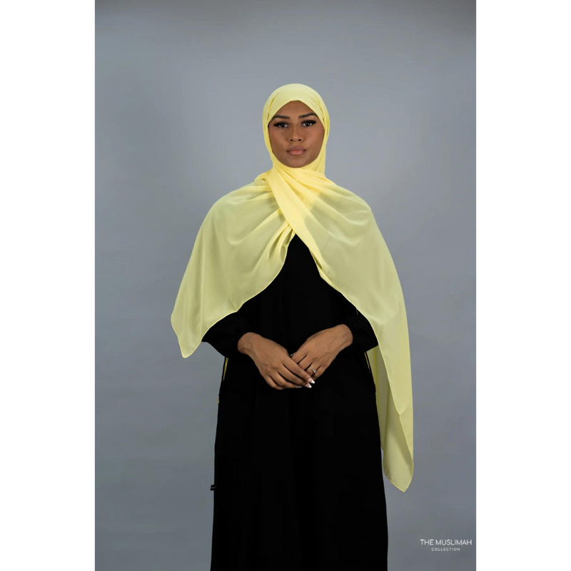 Chiffon Hijab (Daffodil Yellow)