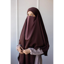 Luxury Black Elastic Half Niqab (Cocoa Brown)