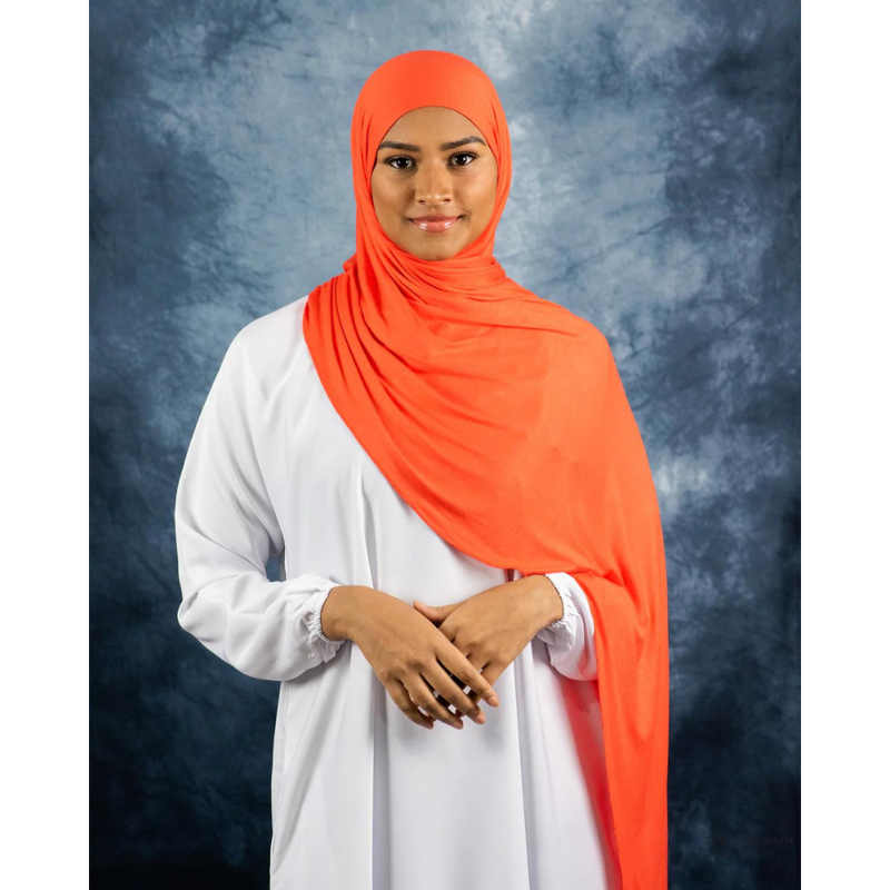 Jersey Hijab (Fire Orange)