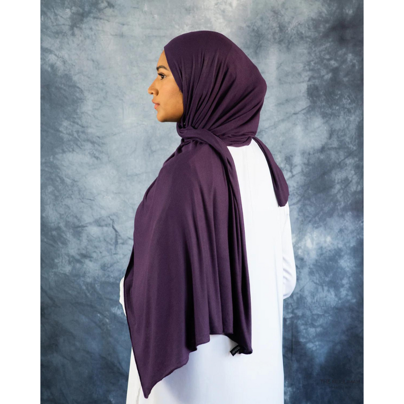 Eggplant Purple Jersey Hijab