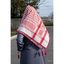 Robin Red and White Imamah/Shemagh/Keffiyyah Arab Men's Scarf