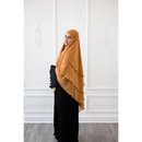 Chiffon Three Layered Princess Khimar - Honey Gold (C57)