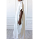 Moroccan Short Sleeve Kids-Boys Thobe (Pearl White)