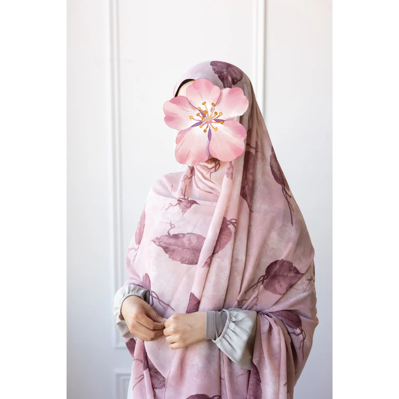 Printed Chiffon Hijab - Carnation