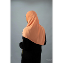 Crinkle Chiffon Hijab (Pastel Peach Silk)