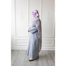 CLEARANCE SALE Linen Embroidered Palm Tree Design (Slate Grey)