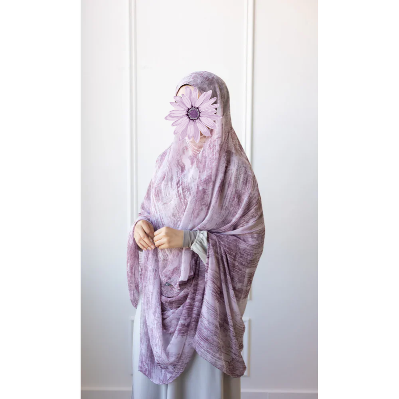 SOLD OUT Printed Chiffon Hijab - Periwinkle