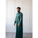 Saudi Collared Thobe (Emerald Green)
