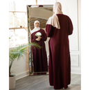 Sawda Textured Crepe Abaya (Maroon)