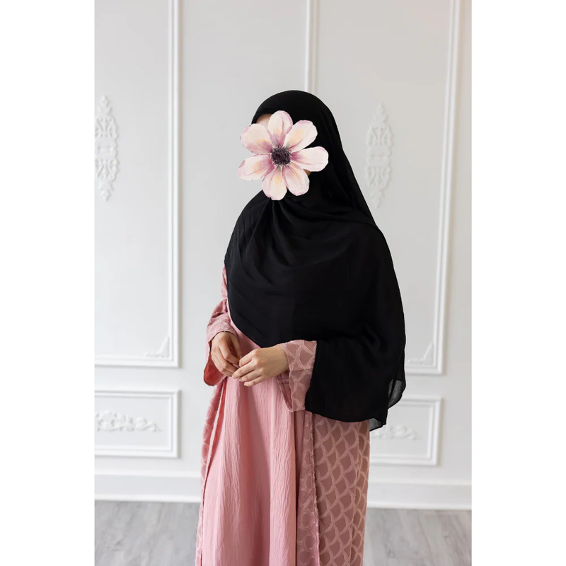 CLEARANCE Sale Mermaid Tail Print Abaya - Blush Pink (C39)