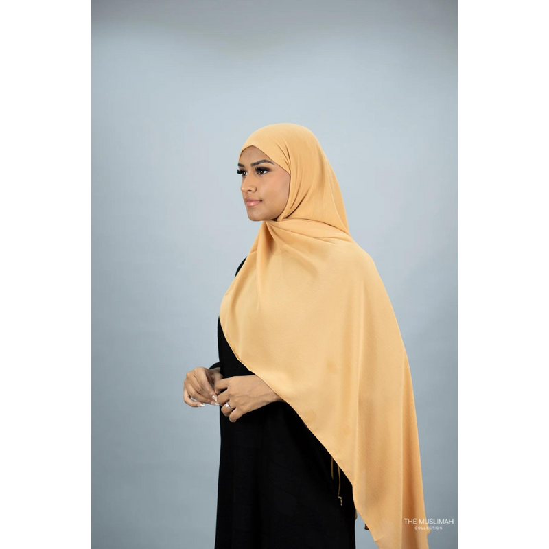 Sandstone Silk Crinkle Chiffon Hijab