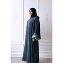 CLEARANCE SALE Eid Abaya Puff Sleeve Glam (Victorian Peacock)