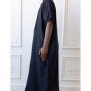 Moroccan Short Sleeve Kids-Boys Thobe (Midnight Black)