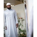 Saudi Collared Thobe (Light Grey)