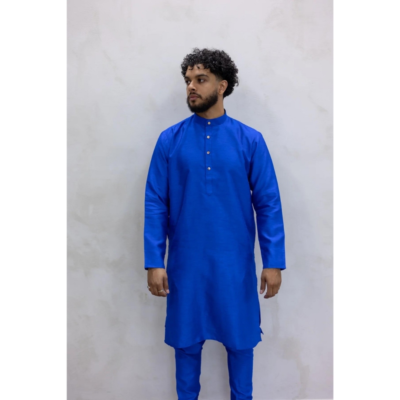 Sale Two Piece Suit Straight Fit Kurta - Blue