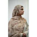 Printed Chiffon Hijab - Caramel Cream (Style 28)
