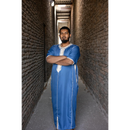 Moroccan Short Sleeve Thobe (North Carolina Blue)