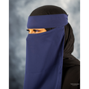 Navy Blue One Piece Single Layer Niqab