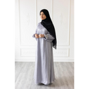 Puff Sleeve Glam Abaya - Platinum