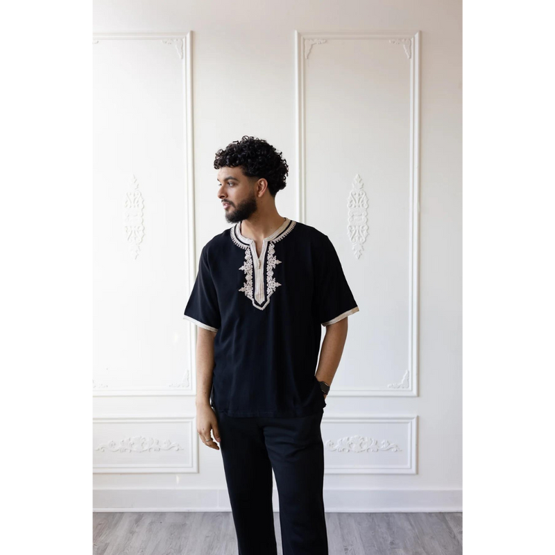 Moroccan T-Shirt (Black and Off-White)