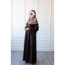 Sawda Textured Crepe Abaya (Coffee Brown)