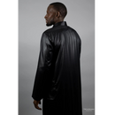 Saudi Collared Thobe (Pure Black)