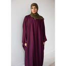 Slip Dress and Loose Fit Abaya (Electric Cherry)