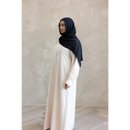 CLEARANCE SALE Button Front Abaya with Pleated Bishop Sleeves - (Sahara Nude) 67,68,69,75,81,82,83