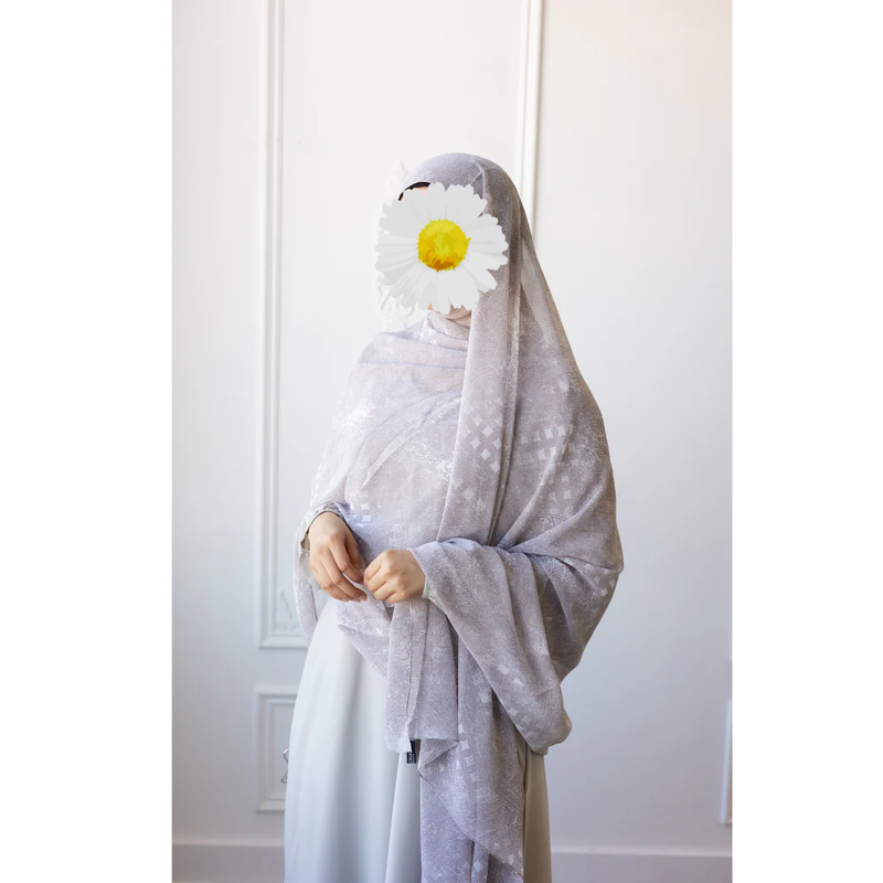 Printed Chiffon Hijab (Lilac Paisley)