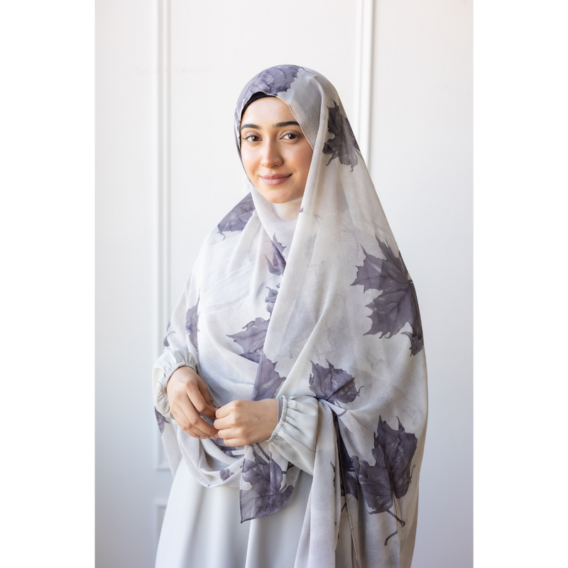 Printed Chiffon Hijab (Moonflower)