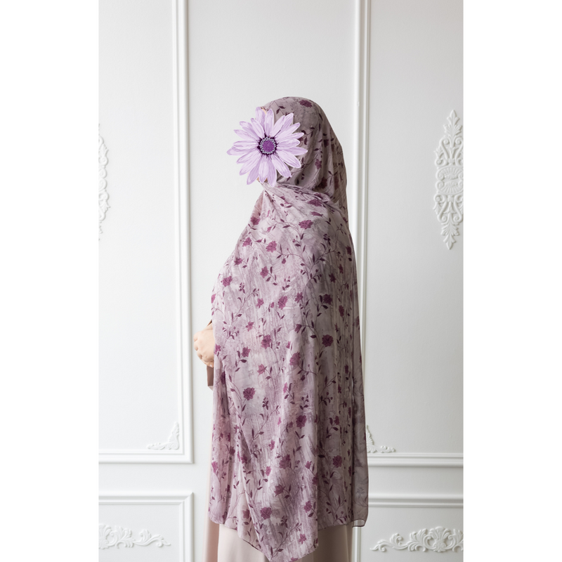 Printed Chiffon Hijab (Hibiscus)