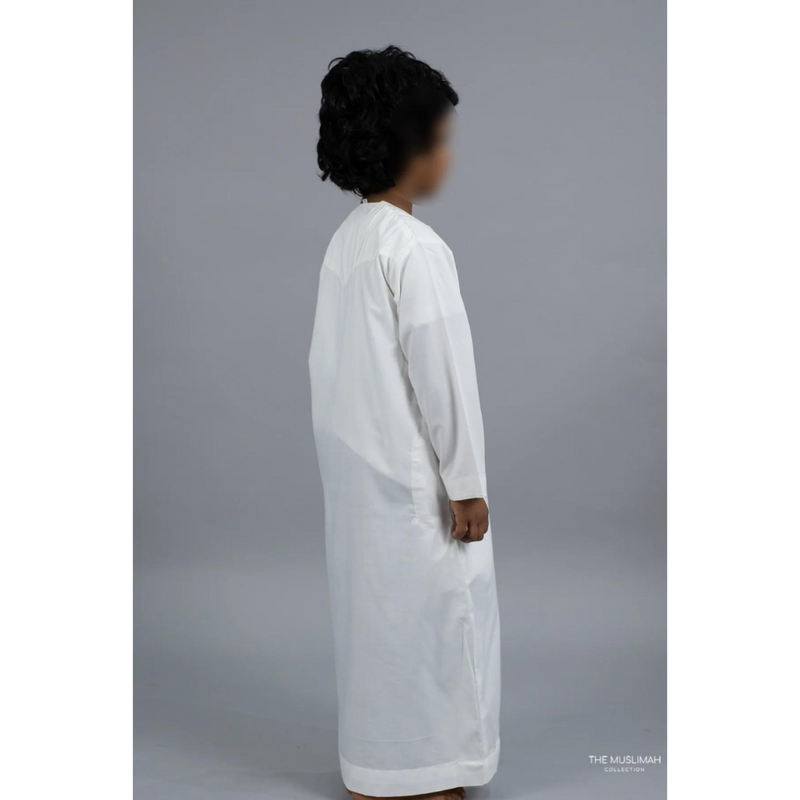 Mini Muslim Boys Thobe - White for Kids/Boys (K23)