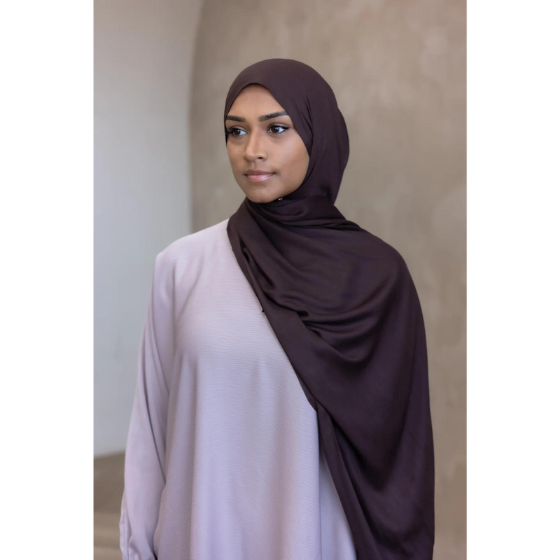 Espresso Brown Viscose Modal Hijab