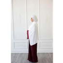 Pleated Plain Abaya (Maroon)