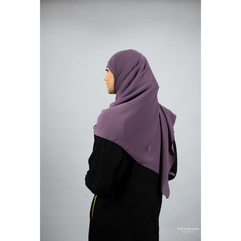 Deep Raisin Silk Crinkle Chiffon Hijab
