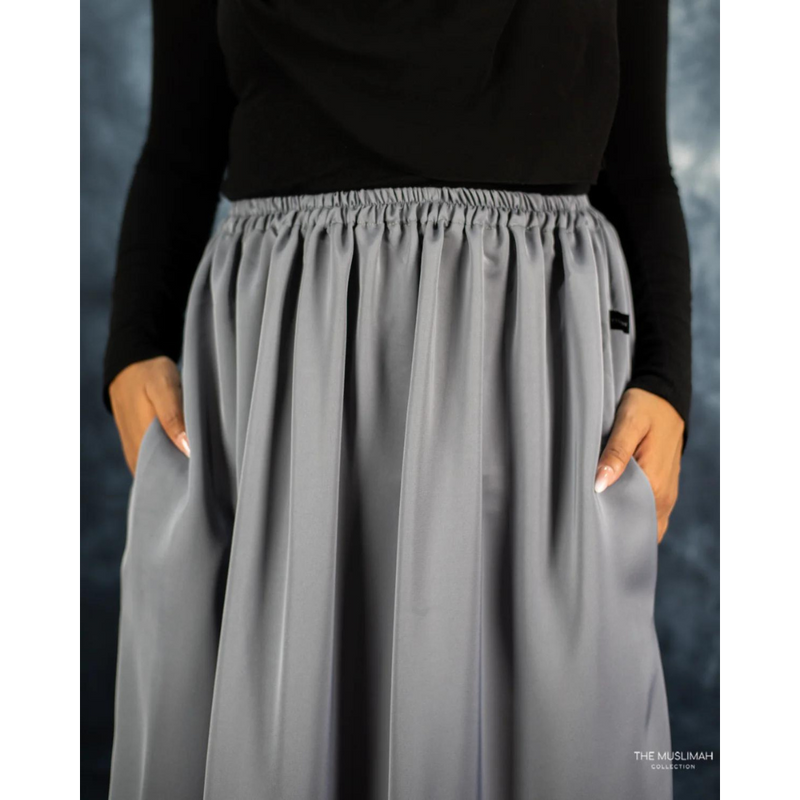 Grey Nida Flowy Skirt