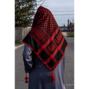 Black and Red Imamah/Shemagh/Keffiyyah Arab Men's Scarf