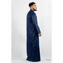 Saudi Collared Thobe (Navy Blue)