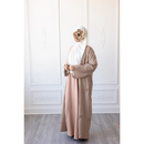 Linen Embroidered Palm Tree Design (Sakura Pink)