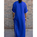 Moroccan Short Sleeve Thobe (Royal Blue)