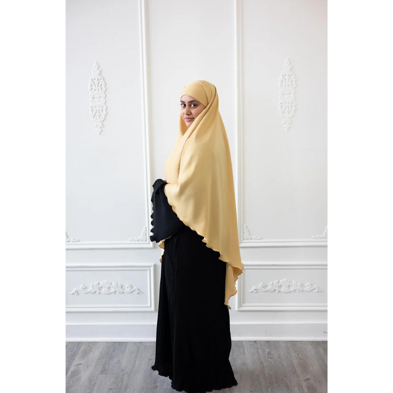 Two in One Niqab Khimar - Shea Butter Cream (C53)