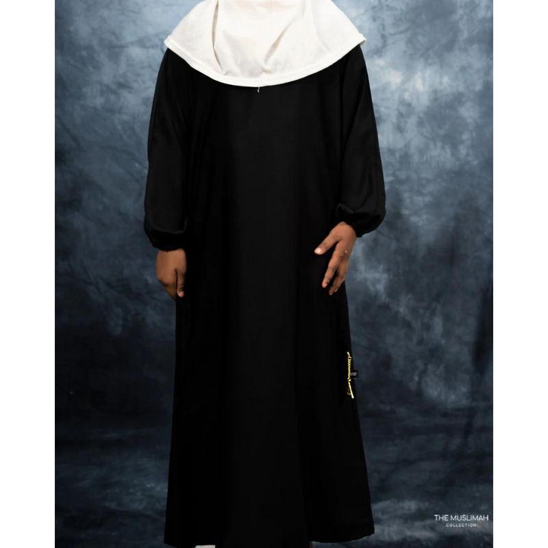 Mini Muslimah Kids Girls Abaya Black 32 Black